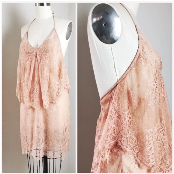 STYLESTALKER Lace Halter Slip Dress h670-1 - Picture 4 of 5